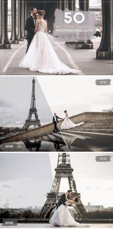 DesignOptimal 50 Matte Effect Wedding LUTs Pack