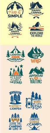 DesignOptimal Set of Camping Outdoors Quotes