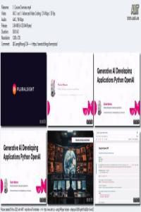 PluralSight Developing Generative AI Applications with Python and Open AI FreeCourseWeb