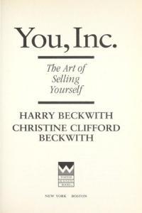 You Inc The Art of Selling Yourself by Harry Beckwith EPUB